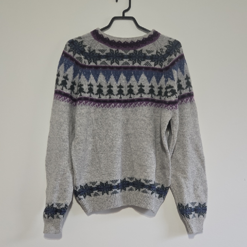 Vintage Wool Blend Tree Sweater